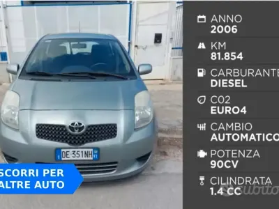 Usata Toyota Yaris 90 CV (66 kW) 2006 Grigio Berlina