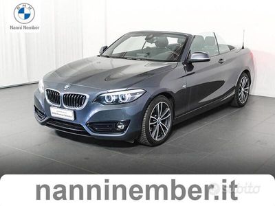 usata BMW 218 Serie 2 Cabrio(F23) d Cabrio Sport auto my18 -imm:12/02/2018 -99.672km