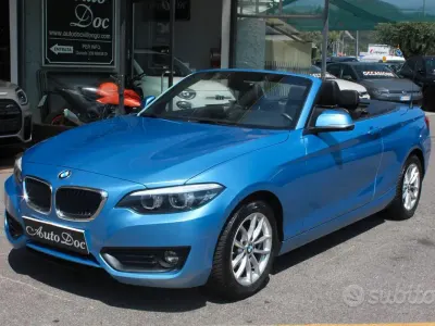 Usata BMW 218 Advantage 184 CV (135 kW) 2017 Bluazzurro Cabrio