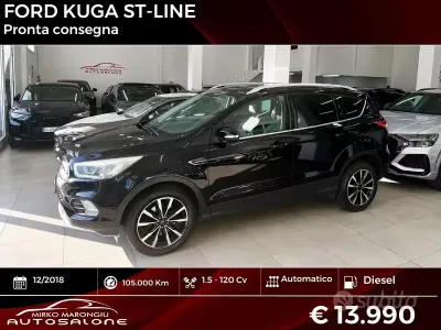 Usata Ford Kuga ST-Line 120 CV (88 kW) 2018 Nero SUV