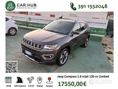 Usata Jeep Compass Limited 120 CV (88 kW) 2018 Grigio SUV