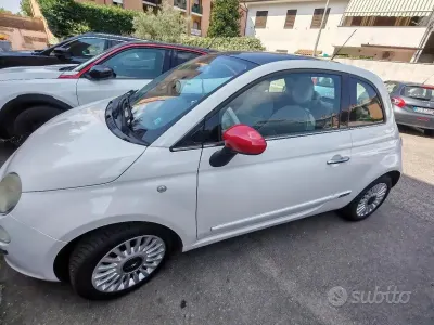 Usata Fiat 500 69 CV (50 kW) 2009 Bianco Cabrio