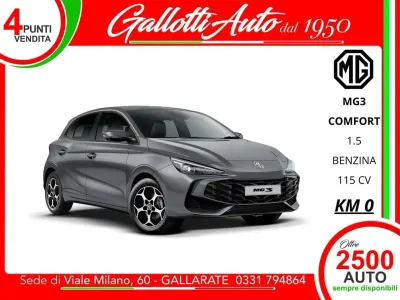 Nuova MG MG3 Comfort 116 CV (85 kW) 2026 Grigio Utilitaria