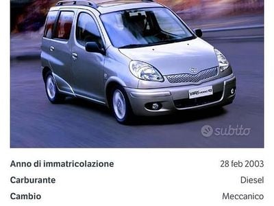 Grigio Usata 2003 Toyota Yaris Verso Monovolume | 1500 €