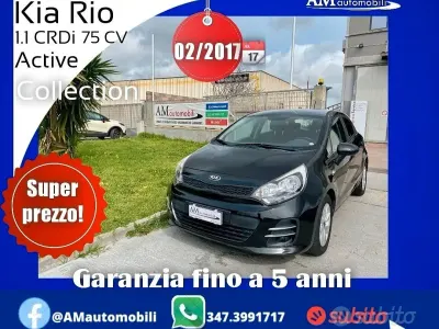 Usata Kia Rio Active 75 CV (55 kW) 2017 Nero Berlina