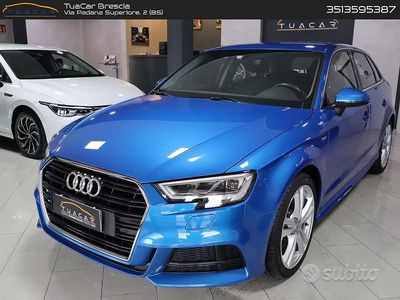 Usata Audi A3 S-Line 150 CV (110 kW) 2019 Blu Berlina