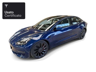 Occasion Tesla Model 3 Performance 377 kW (513 ch) 2021 Bleue Berline
