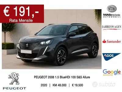 Usata Peugeot 2008 Allure 102 CV (75 kW) 2020 Grigio(met.) SUV