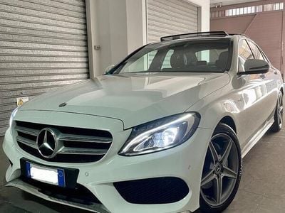 Usata Mercedes C220 AMG 170 CV (125 kW) 2017 Bianco Berlina