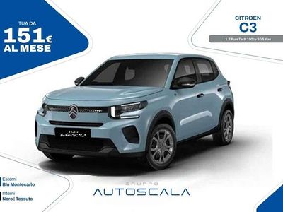 Nuova Citroën C3 PureTech 101 CV (74 kW) 2025 Blu montecarlo Utilitaria