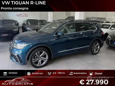 Usata VW Tiguan R-line 150 CV (110 kW) 2022 Blu SUV