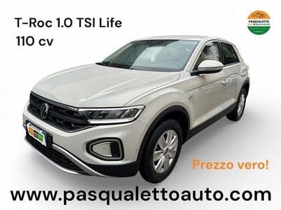 Usata VW T-Roc Life 110 CV (80 kW) 2022 Bianco SUV