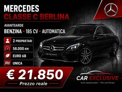Usata Mercedes C200 AMG 184 CV (135 kW) 2018 Nero Berlina