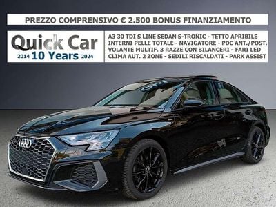 Usata Audi A3 S-Line 116 CV (85 kW) 2021 Nero Berlina