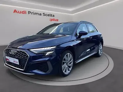 Usata Audi A3 S-Line 204 CV (150 kW) 2020 Blu navarra metallizzato Berlina