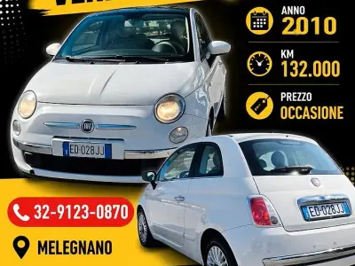 Begagnad Fiat 500 2010 Vit Sedan