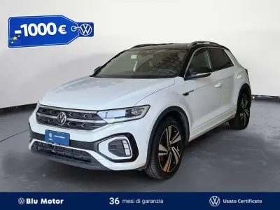 Usata VW T-Roc R-line 110 CV (80 kW) 2022 Pure white deep black perlato SUV
