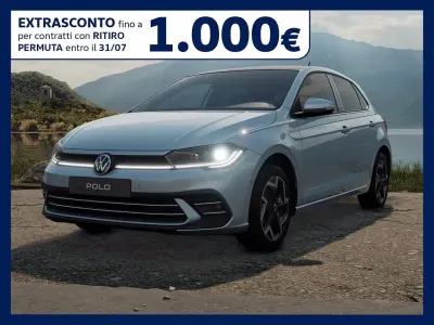 Nuova VW Polo Edition 95 CV (69 kW) 2026 Crystal ice blue metallizzato Utilitaria