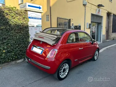 Usata Fiat 500C 69 CV (50 kW) 2011 Rosso Cabrio