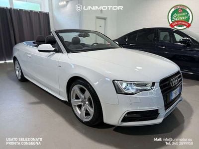 Usata Audi A5 Cabriolet S-Line 190 CV (139 kW) 2015 Bianco Cabrio