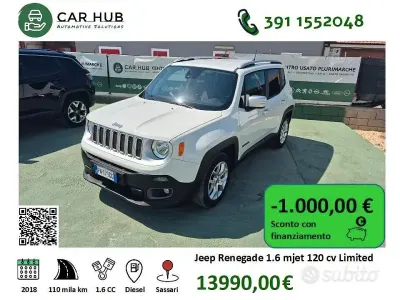 Usata Jeep Renegade Limited 120 CV (88 kW) 2018 Bianco SUV