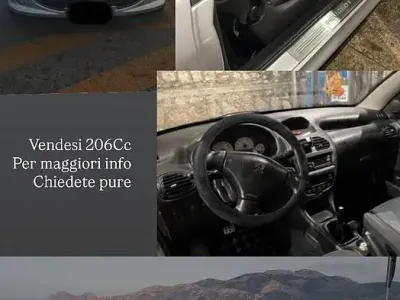 Usata Peugeot 206 109 CV (80 kW) 2005 Grigio Cabrio