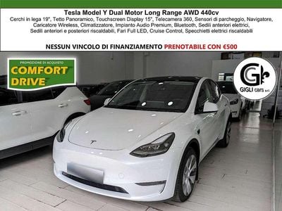 Usata Tesla Model Y Long Range AWD 324 kW (441 CV) 2022 Bianco perla micalizzato SUV
