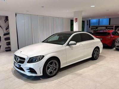 Usata Mercedes C220 AMG line 194 CV (142 kW) 2019 Bianco Berlina