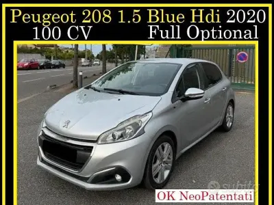 Usata Peugeot 208 102 CV (75 kW) 2020 Grigio Utilitaria