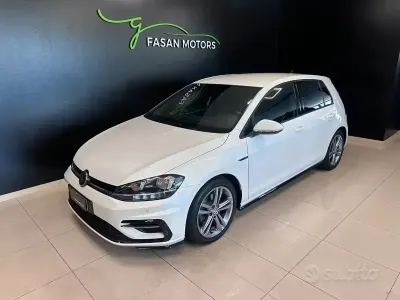 Usata VW Golf VII R-line 150 CV (110 kW) 2018 Bianco Berlina