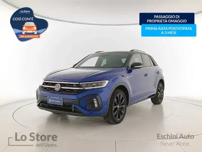 Usata VW T-Roc R-line 150 CV (110 kW) 2023 Lapiz blue metallizzato nero SUV