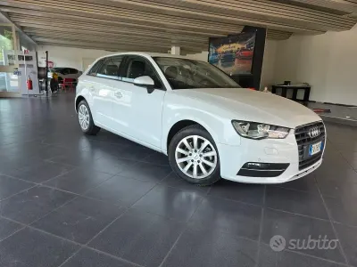 Usata Audi A3 Ambition 110 CV (80 kW) 2015 Bianco Berlina