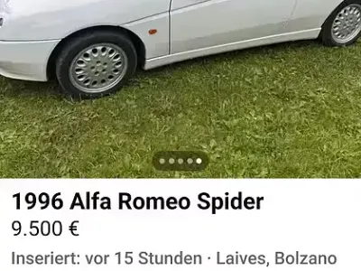 Usata Alfa Romeo Spider 1996 Bianco Cabrio