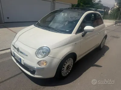 Usata Fiat 500 Lounge 69 CV (50 kW) 2009 Bianco Cabrio