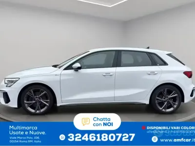 Usata Audi A3 S-Line 150 CV (110 kW) 2021 Bianco Berlina