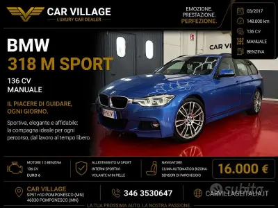Usata BMW 318 M Sport 150 CV (110 kW) 2017 Blu Station wagon