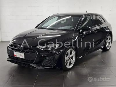 Käytetty Audi A3 S-Line 150 HP (110 kW) 2025 Musta Sedan