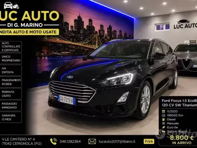 Usata Ford Focus Titanium 120 CV (88 kW) 2020 Nero Station wagon