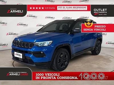 Usata Jeep Compass 150 CV (110 kW) 2022 Blue italia con tetto nero SUV