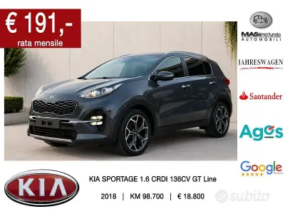 Usata Kia Sportage GT-Line 116 CV (85 kW) 2018 Grigio SUV