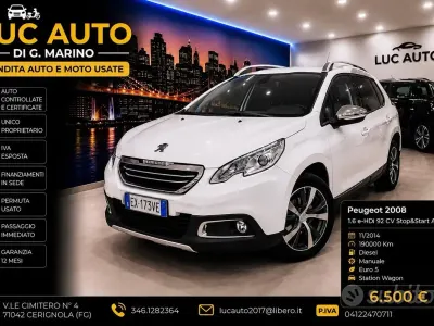 Usata Peugeot 2008 Allure 92 CV (67 kW) 2014 Bianco SUV