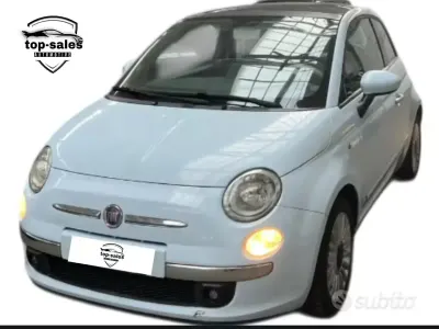 Begagnad Fiat 500 Lounge 69 HK (50 kW) 2009 Blå Cab