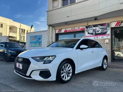 Usata Audi A3 Advanced 116 CV (85 kW) 2021 Bianco Berlina