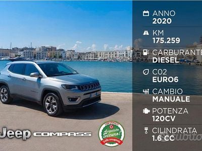 Usata Jeep Compass Limited 120 CV (88 kW) 2020 Grigio SUV