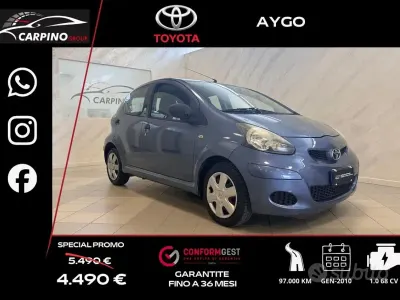 Usata Toyota Aygo Sol 68 CV (50 kW) 2010 Grigio Utilitaria