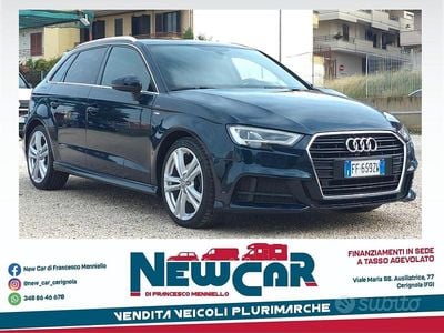 Usata Audi A3 S-Line 150 CV (110 kW) 2017 Blu Berlina