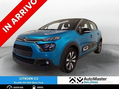 Usata Citroën C3 Shine 102 CV (75 kW) 2021 Blu/azzurro Berlina