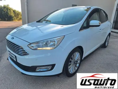Usata Ford C-MAX Titanium 120 CV (88 kW) 2015 Bianco Monovolume