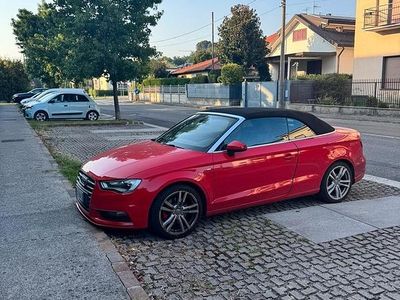 Usata Audi A3 Cabriolet S-Line 180 CV (132 kW) 2015 Rosso Cabrio