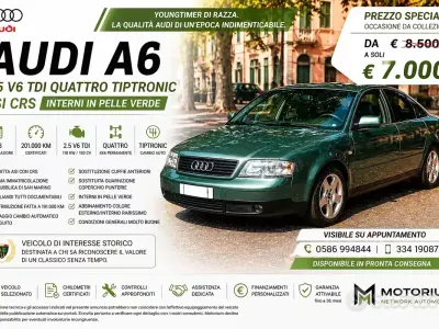 Usata Audi A6 Comfort 150 CV (110 kW) 1998 Verde Berlina